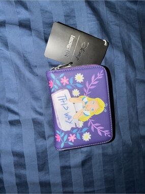 Loungefly Purple Alice in Wonderland Floral Zip Card Holder